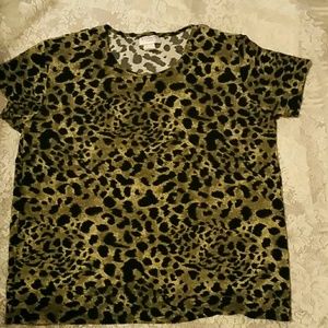 NWOT Eternity Fashion Animal print Top